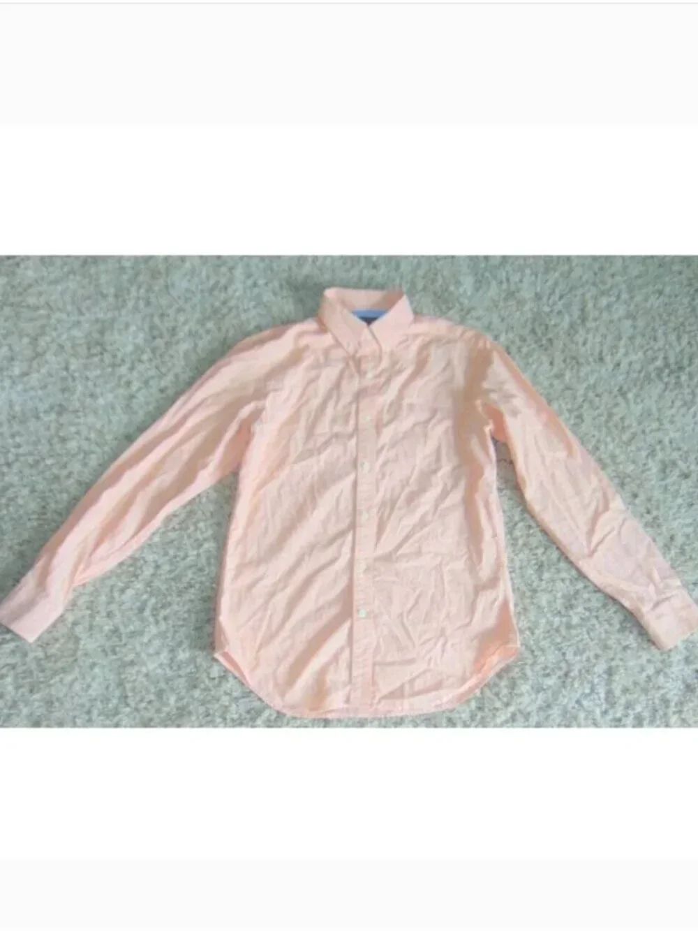 Banana Republic Dress Shirt Mens S Orange Long Sleeve Button Collared Slim
